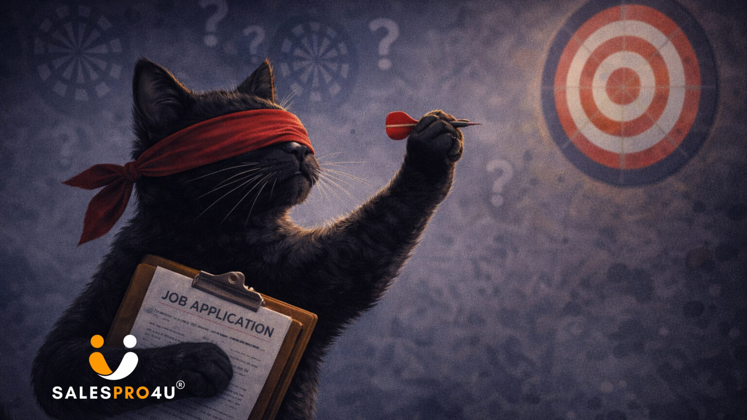 A blindfolded cat. A dart. No clear target. That’s what job applications look like without knowing what you really want - and can.